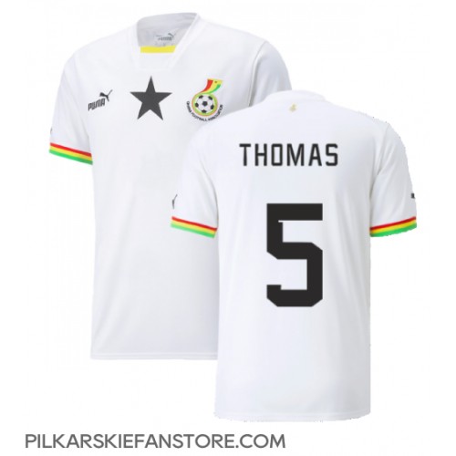 Tanie Strój piłkarski Ghana Thomas Partey #5 Koszulka Podstawowej MŚ 2022 Krótkie Rękawy